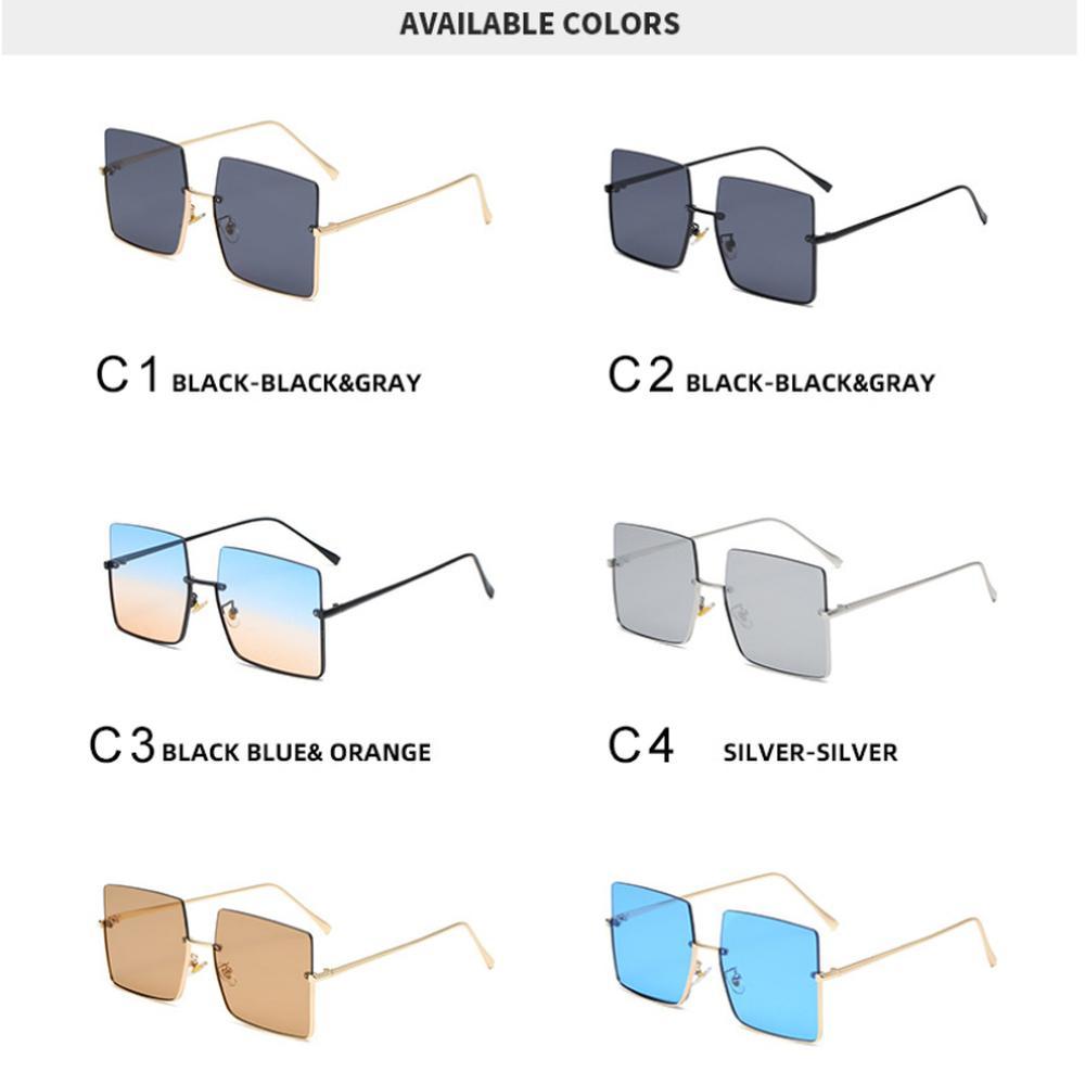 Mdod Kadınlar İçin Büyük Boy Moda Güneş Gözlükleri Yarım Çerçeve Anti-Uv Gözlükler Gradyan Camlar Süper Büyük Çerçeve Güneş Gözlükleri Kadınlar