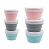 Food Grade Silicone Foldable Bowl Reusable Folding Lunch Box Camping Salad Dish  Household