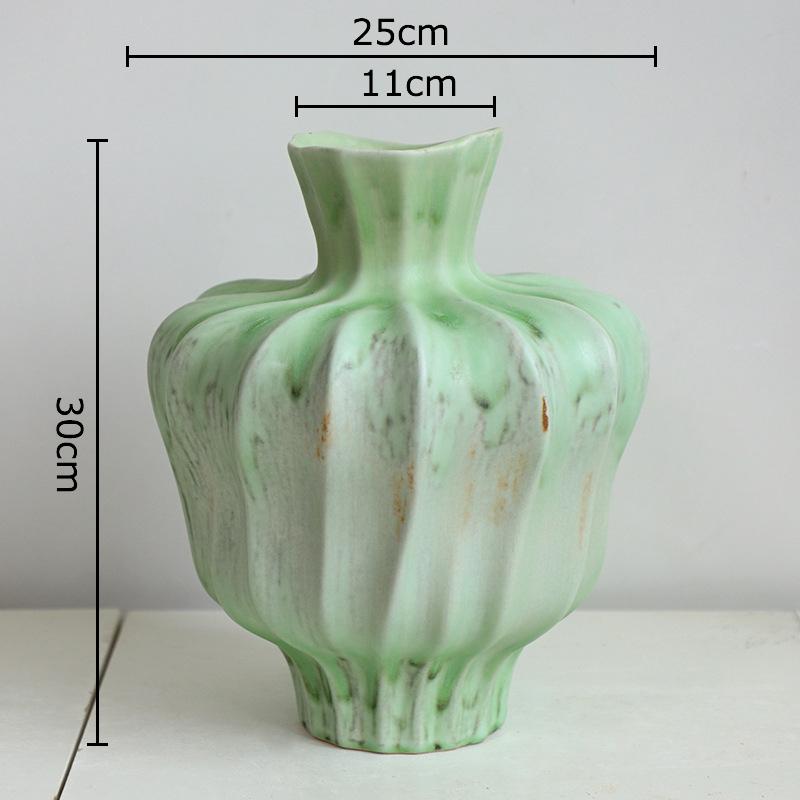 

Flower Bud Irregular Ceramic Vase Creative Plant Pot Table Decoration Flowers Arrangement Floral Vases Room Aesthetic Decor зелёный
