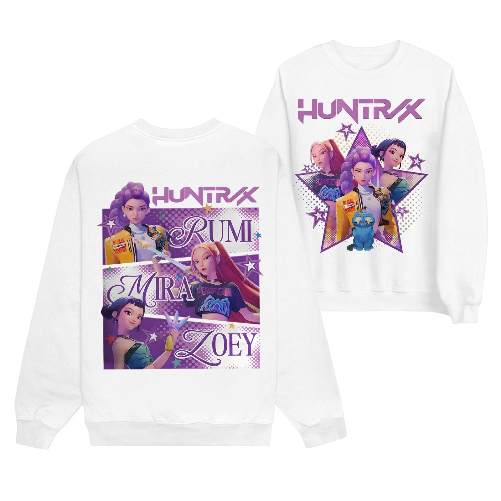 

Женская мода повседневный принт повседневный длинный рукав круглый вырез толстовка топ XL белый