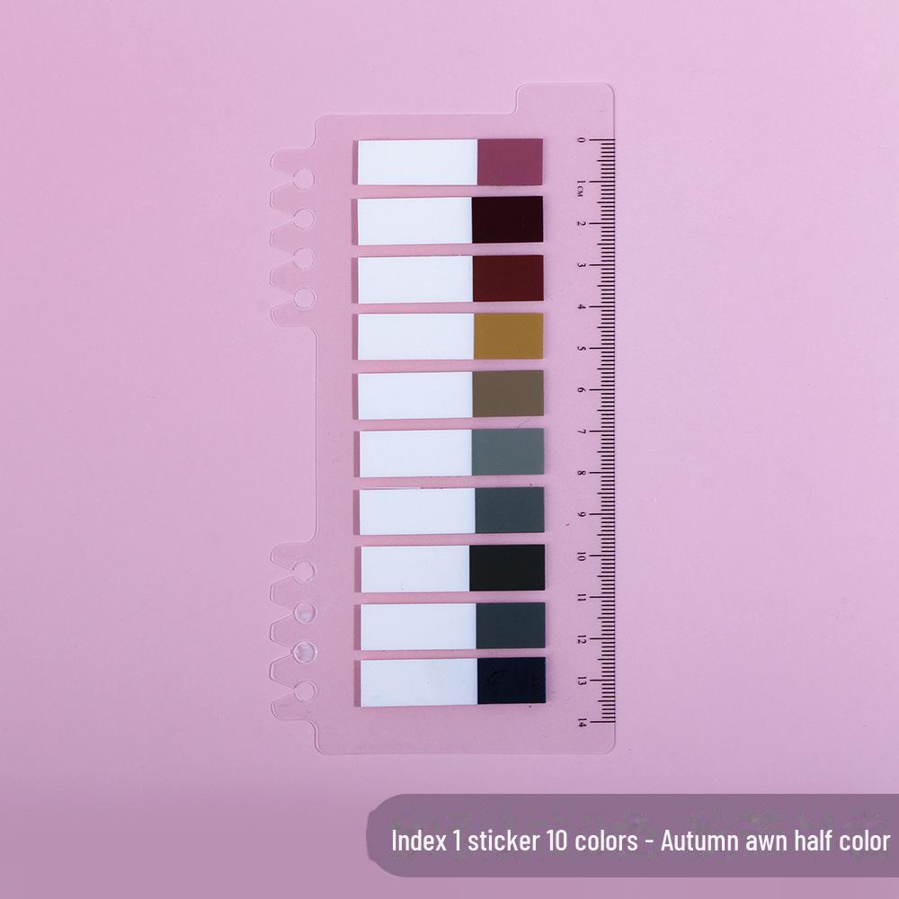 Morandi Translucent PET Index Stickers - Vanilla Autumn Series, Writable Sticky Notes & Markers
