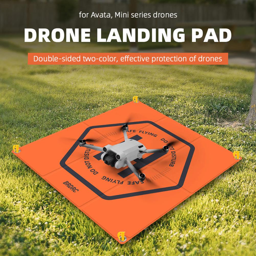Drone Landing Pad Double-sided Colors Helicopter Landig Mat with Ground Nail for DJI Mini 3 Pro AVATA Air 2S Drones Accessories