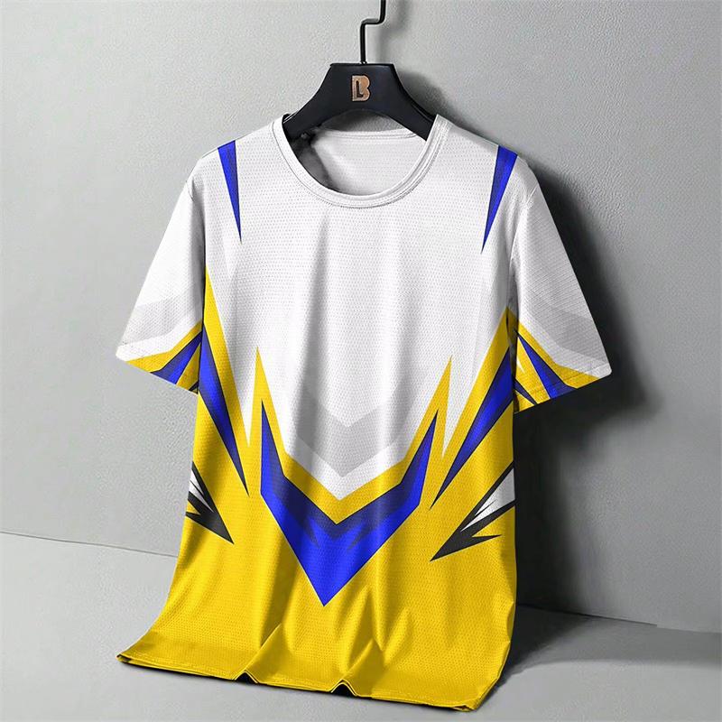 Simple Fashion Striped Graphic T Shirts  Summer Casual Short Sleeve 3D Printed O Neck T-shirts Loose Breathable Fitness Tees