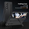 For Samsung Galaxy Z Fold3 5G Case Hard PC+Glass Film Kickstand Phone Cover with Stylus
