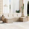 VidaXL Garden Lounge Set with Cushions 6 Pcs, Patio Sofas, Patio Furniture Set, Outdoor Furniture, Beige 3254055