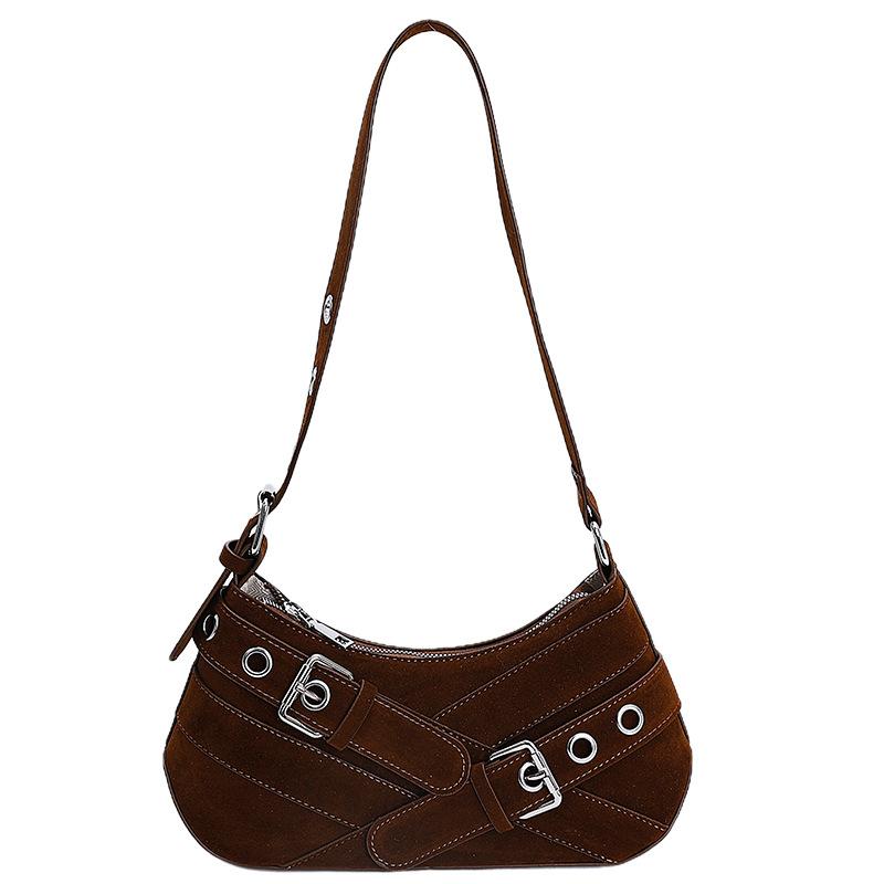 Retro and Fashionable Underarm Bag, Niche and Trendy Design, Motorcycle Bag, High Appearance Level, Single-shoulder Bag