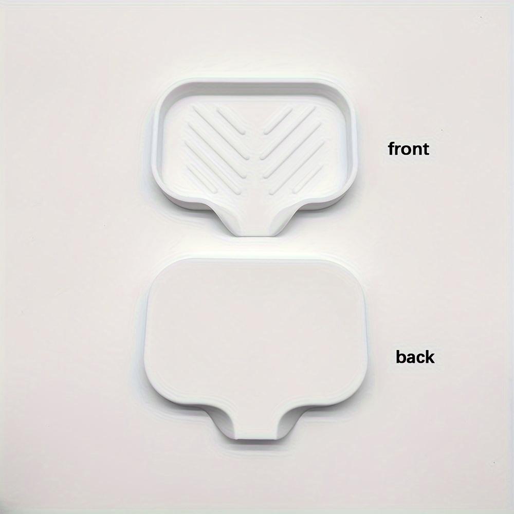 1pc Silicone Soap Dish with Automatic Drainage Tray for Kitchen Bathroom Sink Multi-purpose Dry Mat, Non-slip Sponge Rack, Soap Saver Mat