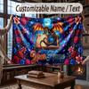 Dragon Theme Throw Blanket Custom Name Text Personalized Blanket Soft Cozy Blanket for Home Sofa Bed