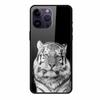Phone Case for Apple Iphone 15 Pro 15 Plus Tempered Glass Hard Back Cover for Iphone 15 Pro Max Iphone15 Wolf  Lion Funda Capa