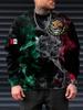 T-shirts à la mode avec drapeau mexicain, imprimé 3D, pour hommes et femmes, à manches longues, streetwear, surdimensionné, Harajuku, pour enfants