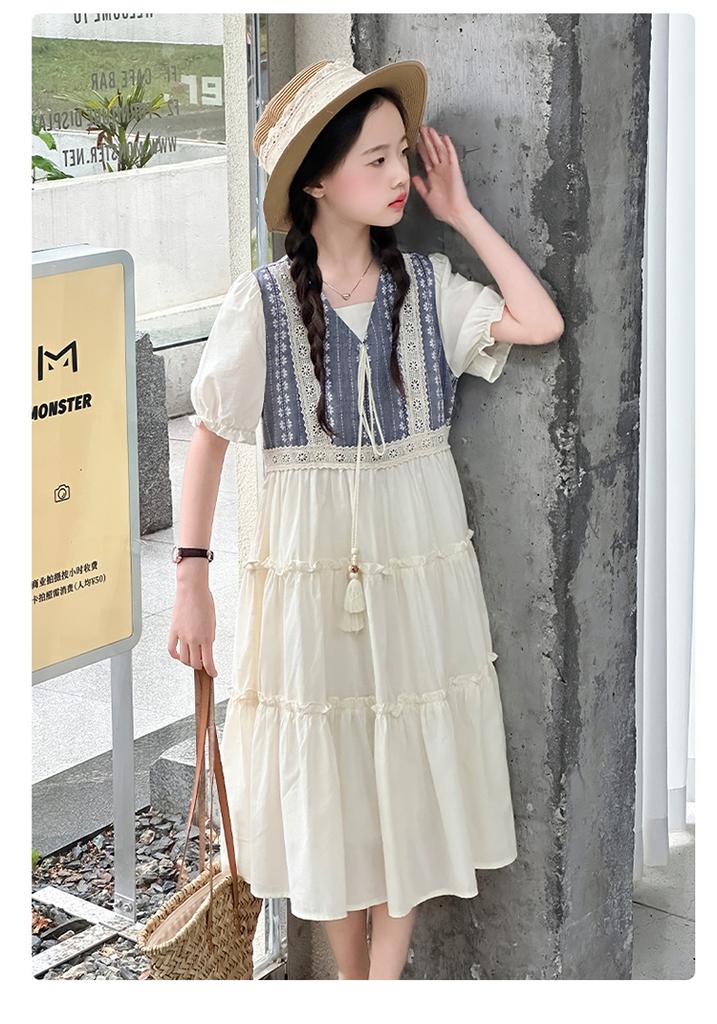 Girls' dress 2026 new summer children's dress, stylish girls' summer dress, big children's princess dress, forest series