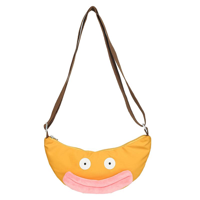 

Забавная мультяшная сумка для девочек на пояс, дикая повседневная сумка Ins Chest Bag, сумка-банан жёлтый