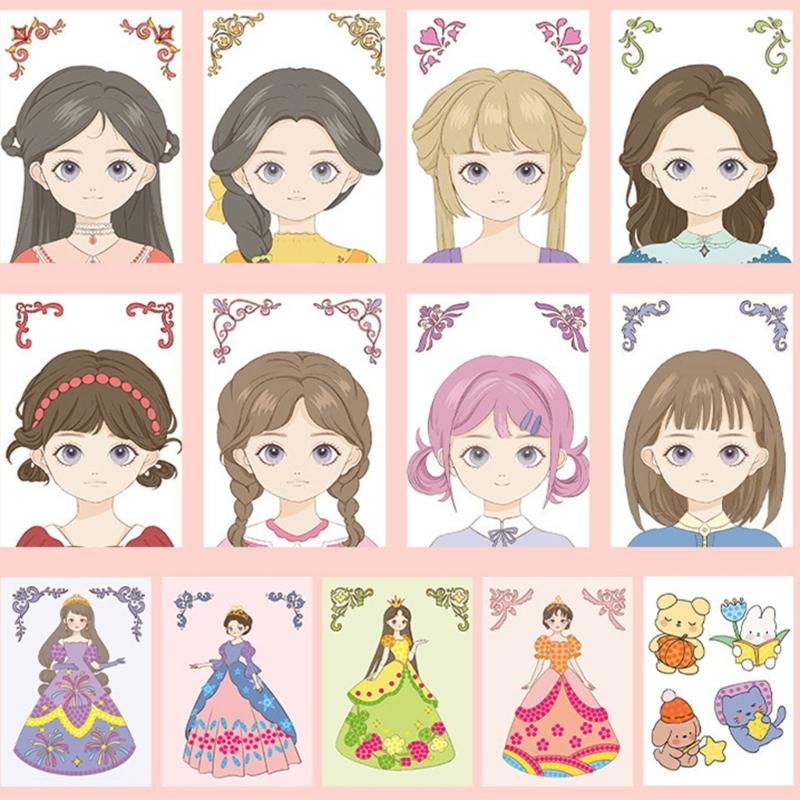 Magical Princess Makeup Sticker Set Cosmetic Toy For Kids Educational Drawing And Coloring Craft Activity Girls Gift