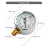 40mm Pool Filter Water Pressure Dials Hydraulic Pressure Gauge Meter Manometer 1/8" NPT for Air Compressor Water Systems