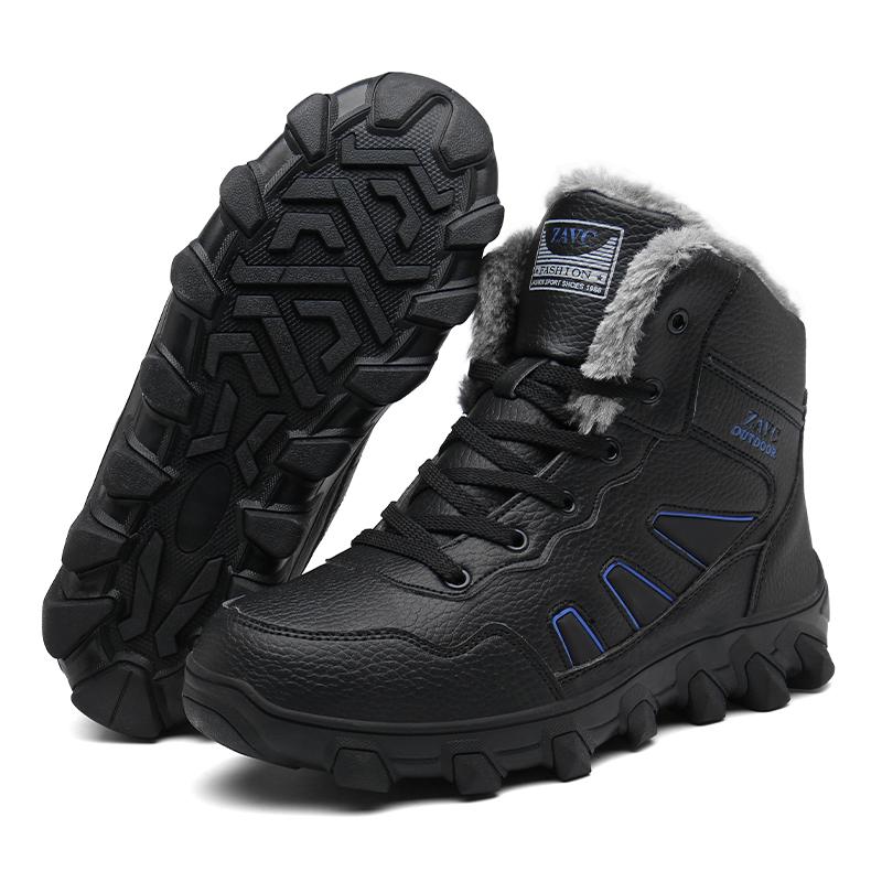 TUINANLE Men's High Quality Winter Snow Boots - Non-Slip Warm Thick Cotton Shoes for Outdoor Hiking Mountain