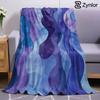 Aqua Swirl Cartoon Anime Print Flannel Blanket Soft Warm Throw for Kids Bedroom Sofa Bed Christmas Office Car