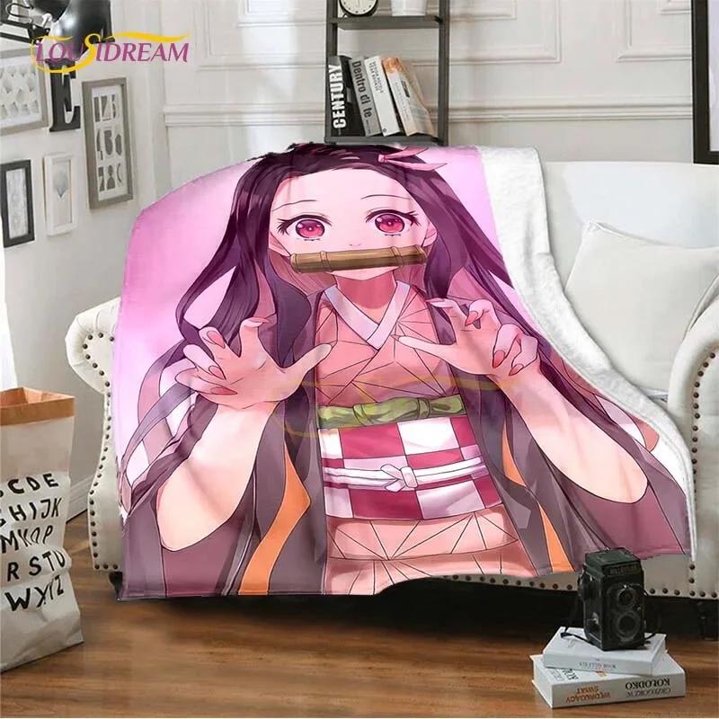 Demon Slayer Anime Blanket Sofa Cover Ultra-Soft Carpet Warm Bed Sheet Bedspread Bedding Room Decor