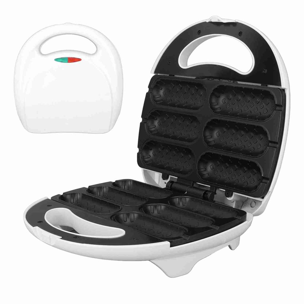 750W Waffle Corn Dog Maker Non Stick Corn Dog Machine Makes 6 Mini Corn Dogs At Once AU Plug