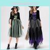 Cosplay Costume Witch With Polyester Material For Halloween And Parties Cosplay