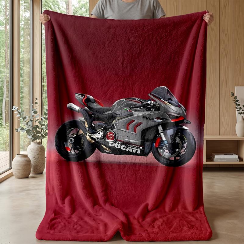 motorcycle KRM DUKE Theme blanket Soft Flannel Blanket Plush Throw Blanket Cozy Sofa Bed Blanket for Home Decor