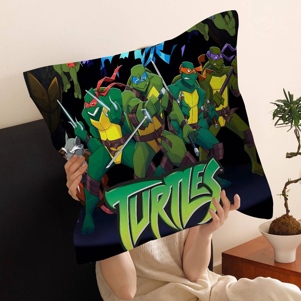 Federe Cuscino Gioco Tartarughe Cartone Animato Anime-TMNT Biancheria da Letto per la Casa Copricuscino Decorativo Matrimonio Federa Super Morbida