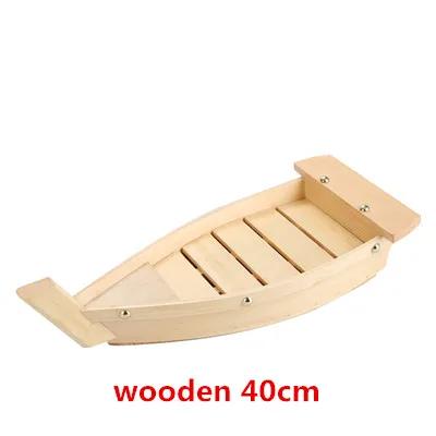 Japanese Cuisine Sushi Boats Sushi seafood Tools bamboo Wood Handmade Ship Sashimi Assorted Cold Dishes Tableware Bar Suppliers