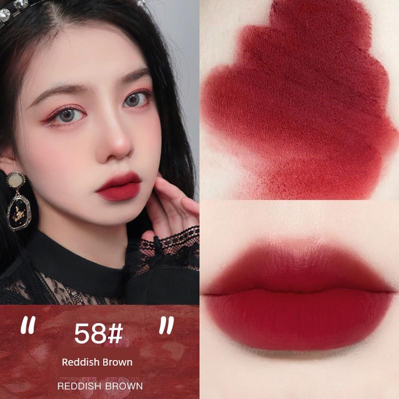 Novo Canned Mousse Lip Mud Matte Finish Velvet Plain Makeup Light Gray Pink Nude Color Series Lipstick Female Lip Lacquer Color