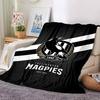 1ks hodicí deka Collingwood Magpies, měkký flanel, útulný polyester pro všechna roční období, ideální domů, do kanceláře