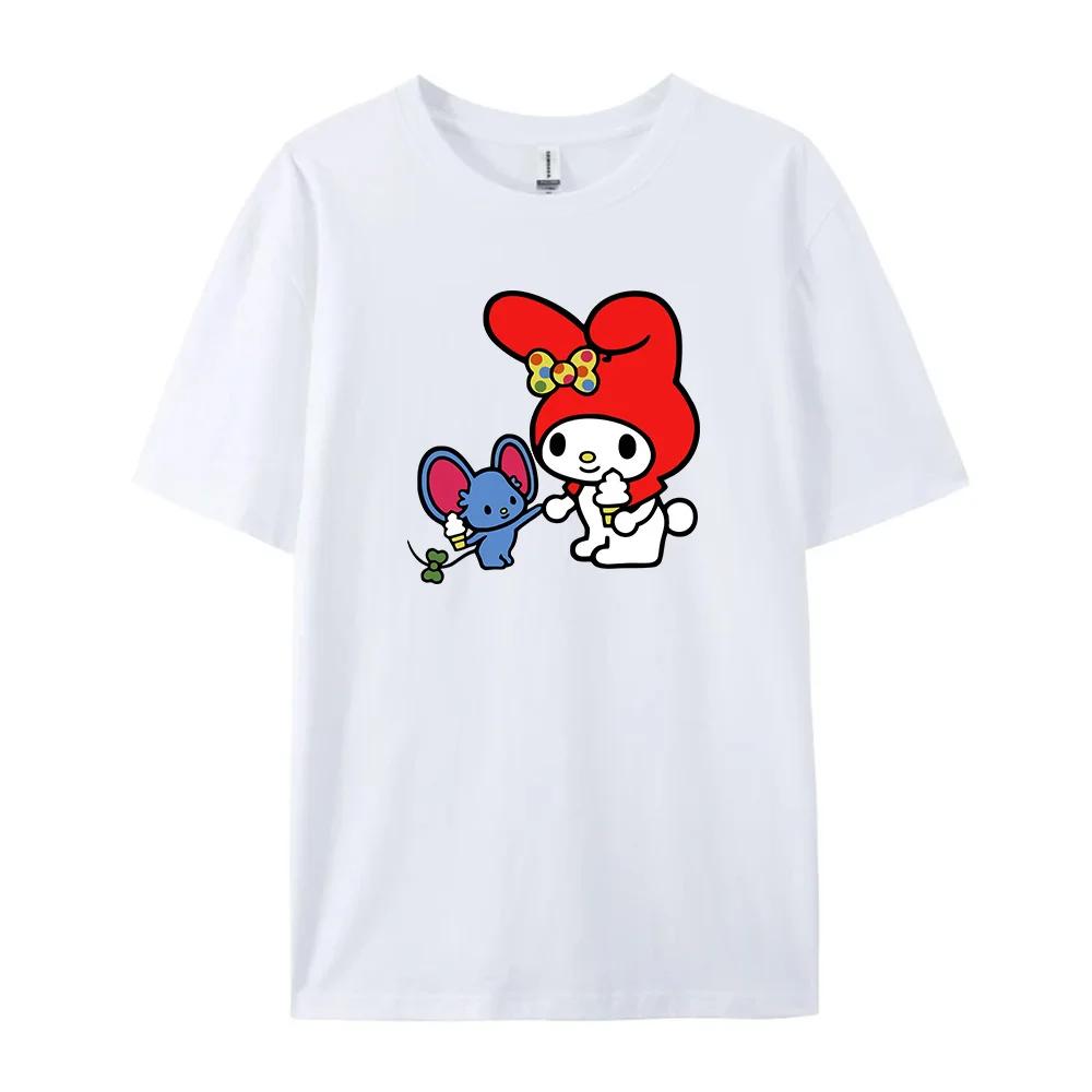 Cotton Breathable Childrens Tshirt Summer New Cute Melody Printed Parent Child Wear Unisexs and Womens Short Sleeves 2026