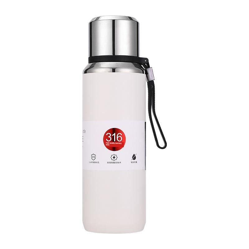 Large-Capacity Thermos Cup 316 Stainless Steel Outdoor Portable Tea Brewing Kettle High-End Simple Portable Tea Brewing Travel Kettle