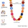 VNOX Bohemian Multicolor Resin Beaded Necklace for Women Trendy Exaggerate Beads Choker Necklaces Jewelry Holiday Beach Jewelry
