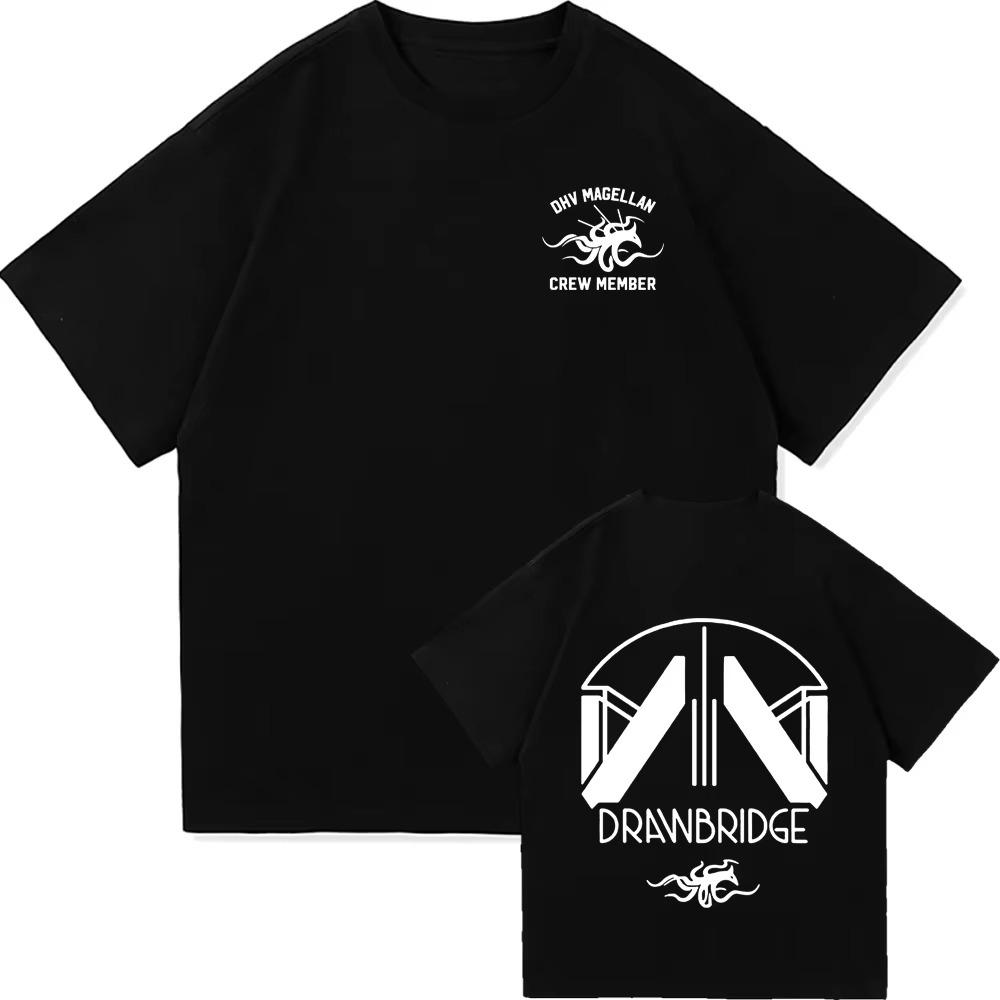 DHV MAGELLAN Crew Game Theme Tshirt Death Stranding 2 Beach Theme Tshirt Cotton couple loose summer streetwear shirt S
