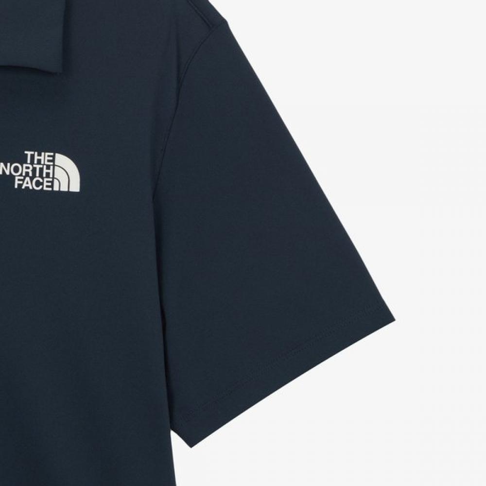 The North Face Men Recovery Short Sleeve Polo Navy Nt7ps10b
