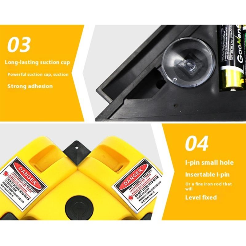 90 Degree Automatic Leveling Lasers Alignment Tool Suitable For Floor Tile Positioning Installation With Beam Projection
