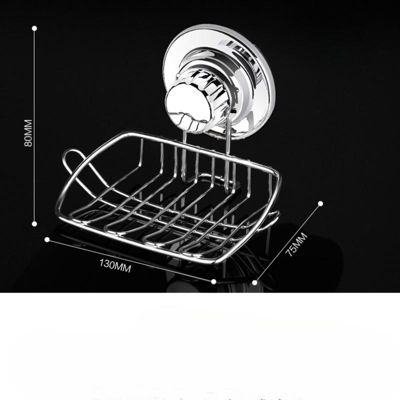 Dish Bar  Holder Suction Cup With Hooks, Bar Holder for Shower Wall,  Saver Tray for Bathroom, Kitchen