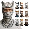 3D Animal Balaclava Mask Sun Protection Ice Silk Full Face Mask Lifelike Windproof Cooling Neck Gaiter Cycling/Party/Outdoor