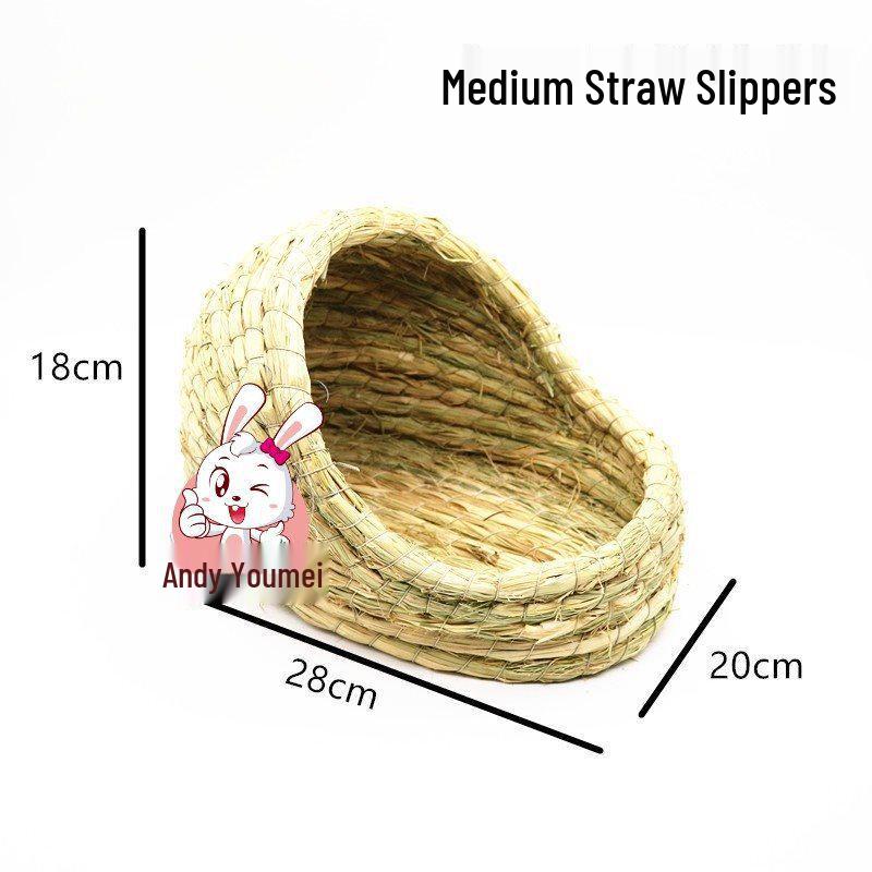 Handgeflochtenes Versteck für Chinchillas & Hamster: Warmes Holznest für Kaninchen & Meerschweinchen