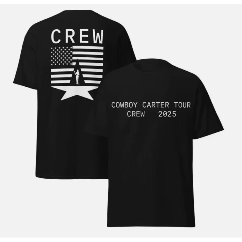 

2026 Fashion Beyoncé Denim Carter Tour Crew TShirt Fashion Unisexs and Womens Printed Cotton Short Sleeve Daily Casual Wear Tee M