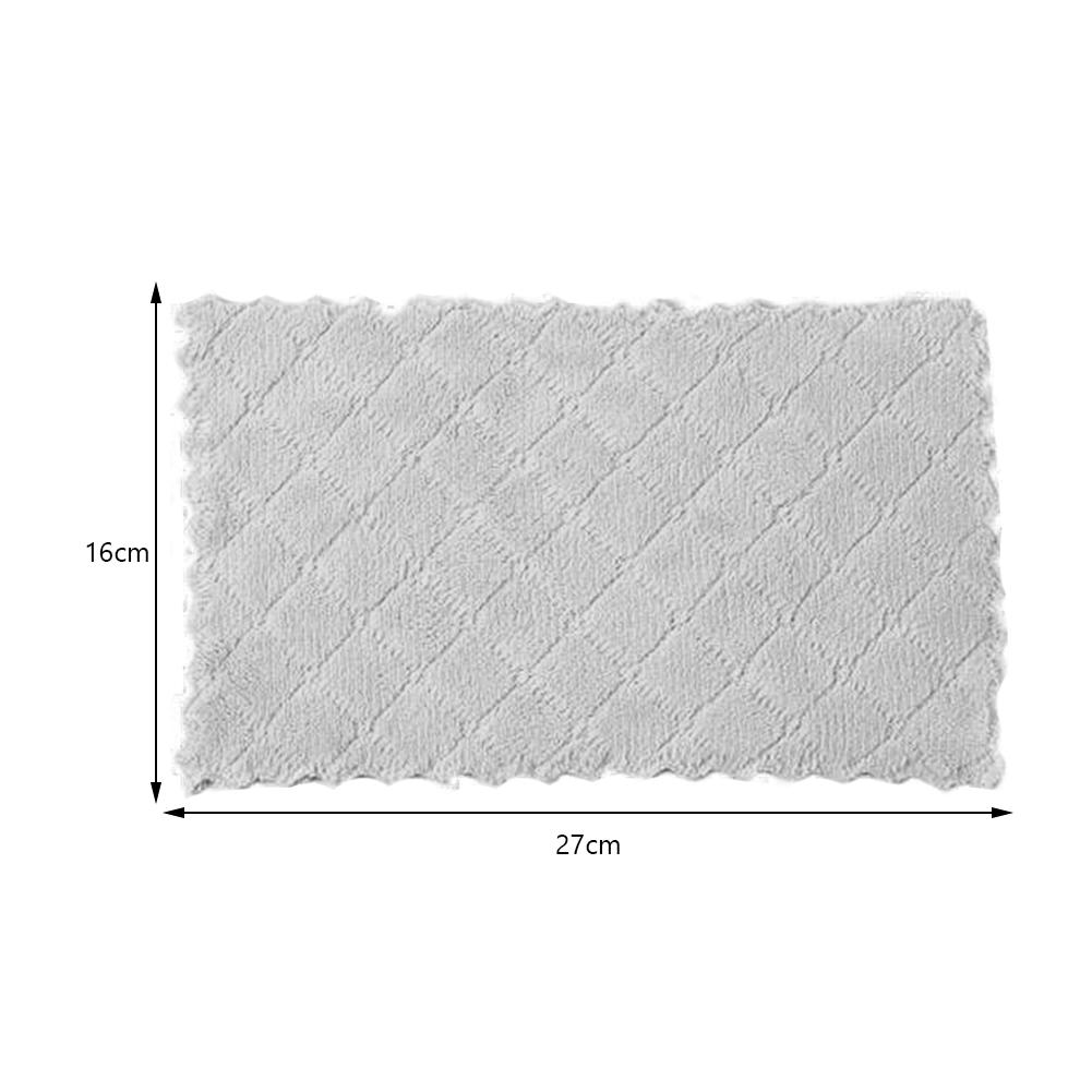 5/10/15Pcs Kitchen Dish Towels Double-layer Home Ultra Soft Absorbent Pad Coral Fleece Dishcloth Nonstick Oil Fast Dry Washcloth