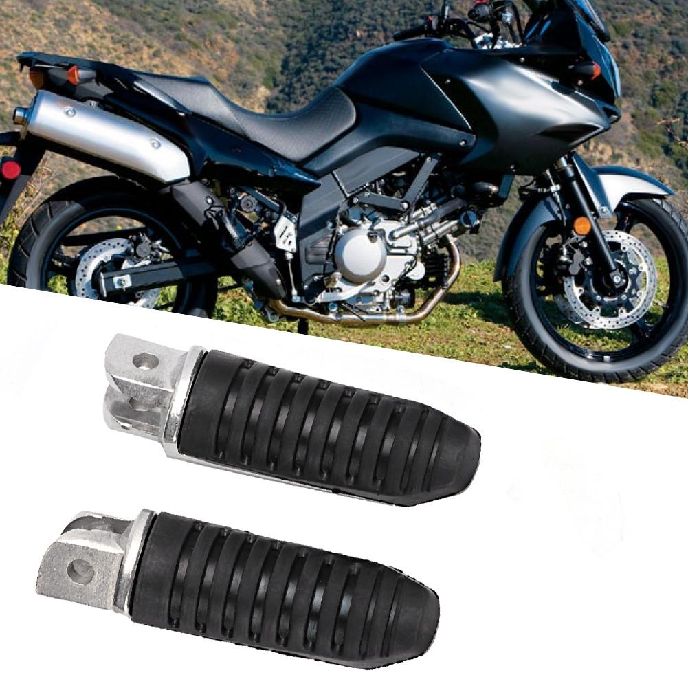 2pcs Aluminum Front Footrests Foot Pegs Black Fit for Suzuki DL650 V Strom 2004 2012