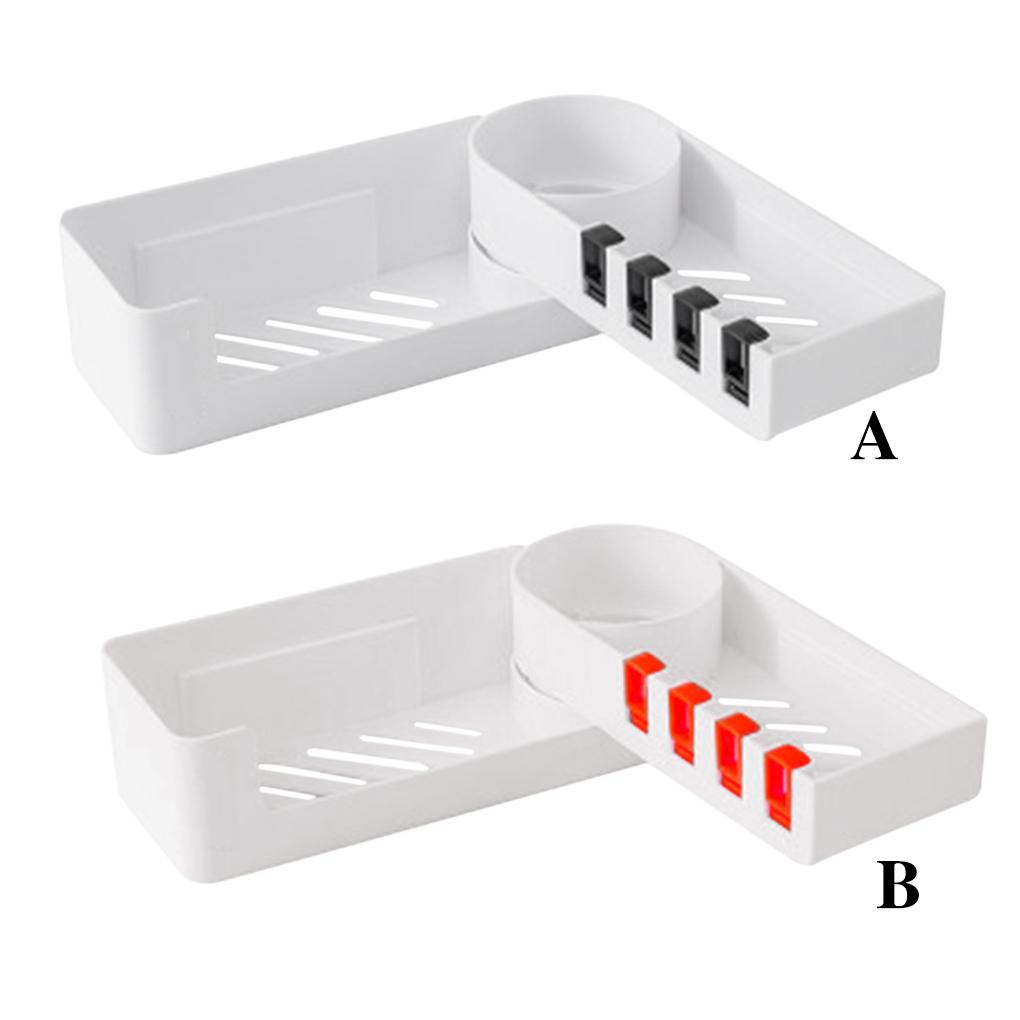 Bathroom Shelf Corner Shelves Shampoo Holder Kitchen Storage Rack Mess