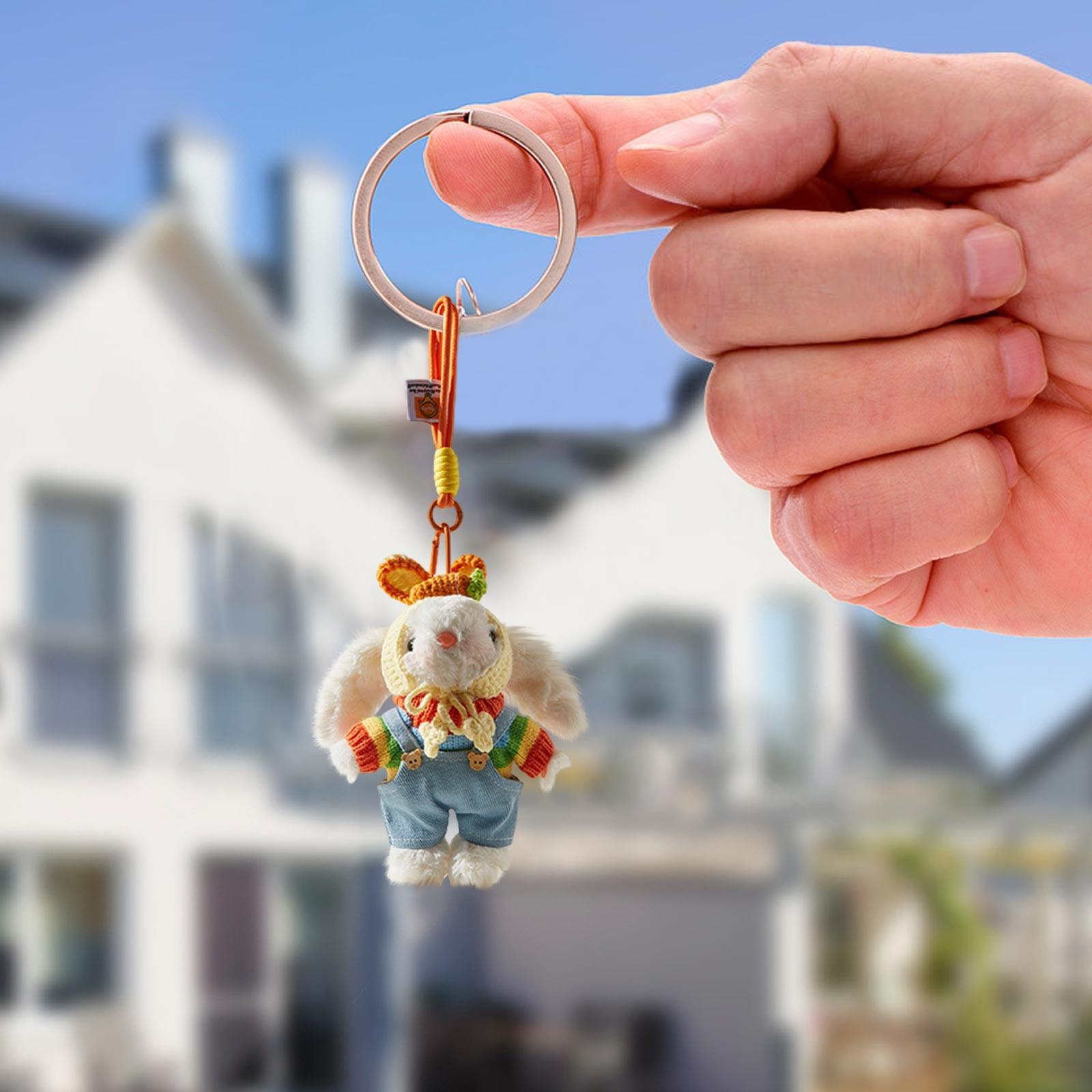 

Dopamine плюшевая милая кукла-кролик сумка подвеска сумка украшения мультфильм милая кукла девушка подарок One Size шафрановый