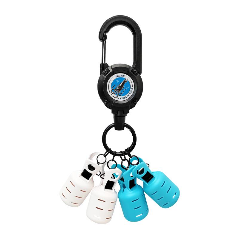 Love Lure Multi-Color Wooden Shrimp Hook Set with Retractable Buckle and Umbrella Needle Cover for Outdoor Use