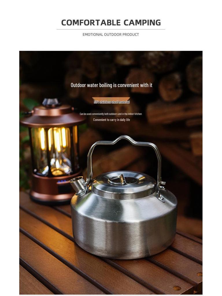 CLS 1L Ultra-Light Outdoor Camping Kettle - 304 Stainless Steel Mini Teapot/Coffee Pot