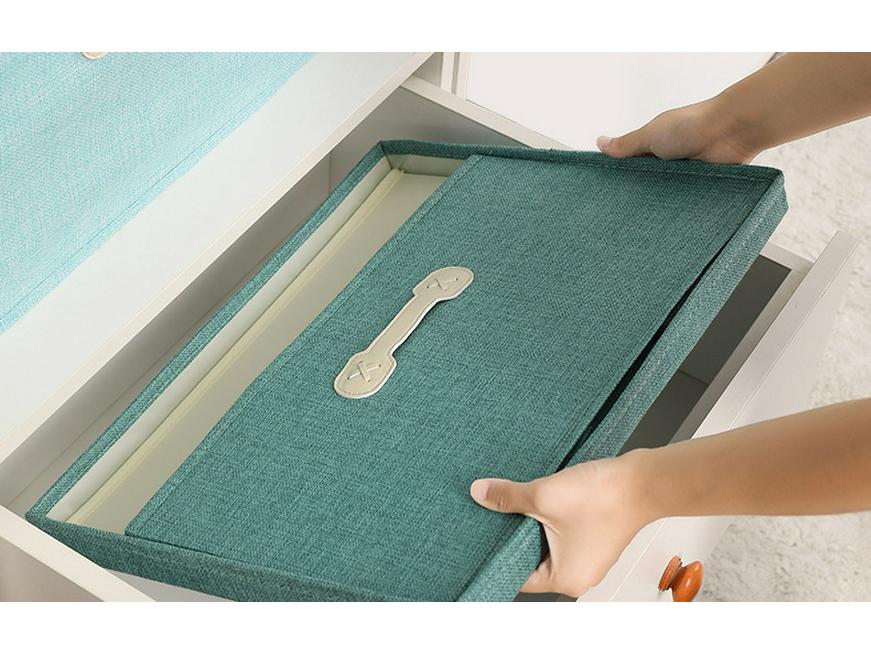 Morandi Foldable Storage Box with Lid - Clothes, Toys & Desktop Organizer