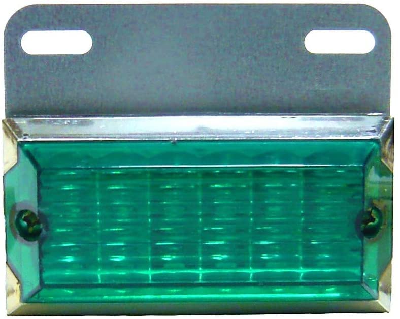 Customize Truck Side Markers, Square 12 LED 24V, Universal Marker Lamp, Set of 4 (Green)