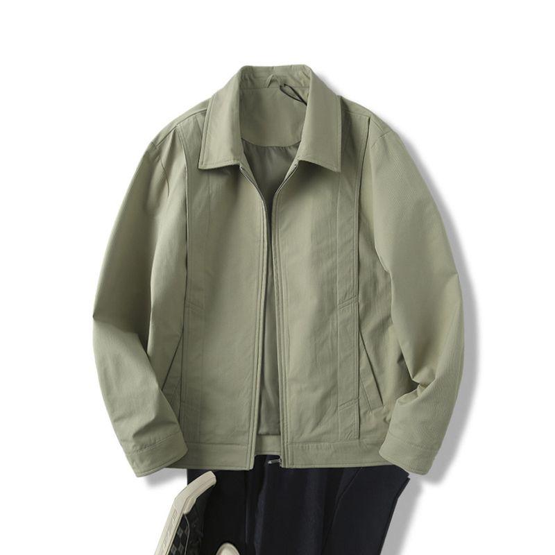 American Retro Casual Workwear Jacket for Men, Spring and Autumn Trendy Brand Design, High-Quality Export Turn-Down Collar Shirt Jacket