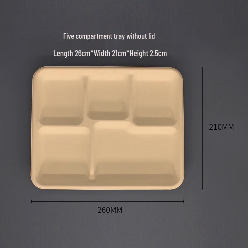 Qiwei Biodegradable 4-Compartment Paper Pulp Lunch Box