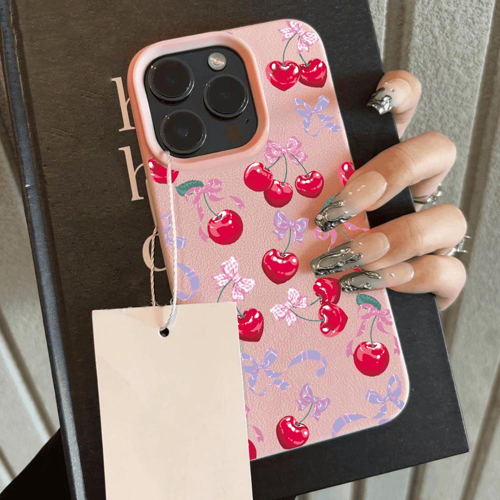 

HOT Full Screen Cherry Luxury Lichee leather pattern Phone Case For Redmi A5 A3 A1 14C 13 12 12C 10 9 9A 9C 8 K60 Ultra Cover Redmi 9A