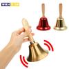 Kreative hölzerne Weihnachtshandglocke Jingle Bells knackigen Ton Weihnachtsmann Attraktion Aufmerksamkeit Schule Hochzeit Party Supplies